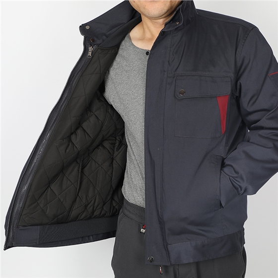 冬季定制工作服_四穿棉夾克雙面穿內膽可拆卸工作服（黑）_冬季工作服定制廠(chǎng)家-工服美