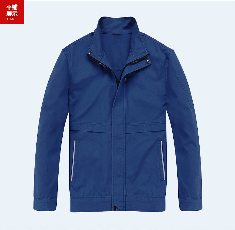 寶藍長(cháng)袖純棉工作服