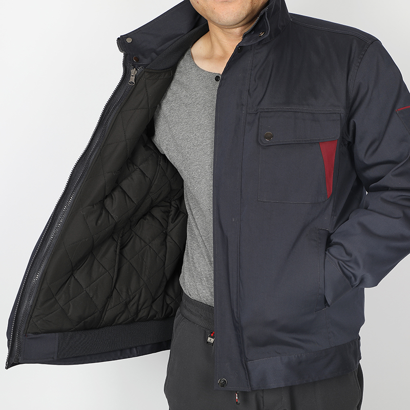 冬季定制工作服_四穿棉夾克雙面穿內膽可拆卸工作服（黑）_冬季工作服定制廠(chǎng)家-工服美