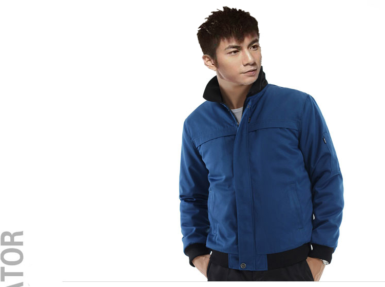 紡絲棉藍色保暖工作服_工作服定制廠(chǎng)家-工服美